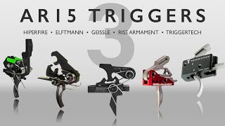 AR15 Trigger Comparison  Hiperfire Elftmann Geissele Rise Armament Triggertech [upl. by Emerej]