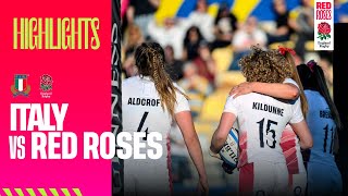 SUPER EIGHT  Red Roses v Italy highlights [upl. by Eenram]