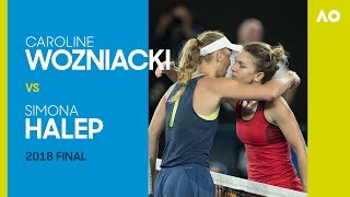 Caroline Wozniacki v Simona Halep  Australian Open 2018 Final  AO Classics [upl. by Llenyaj]