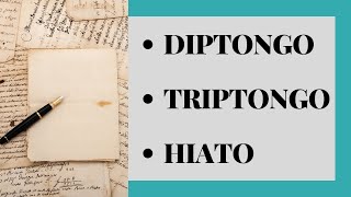 DIPTONGO  TRIPTONGO  HIATO [upl. by Mairim]