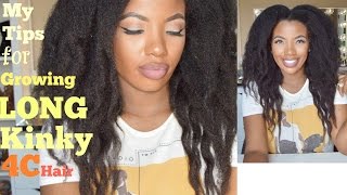 My Tips for Growing Long 4C Kinky Natural Hair  Waist Length Natural Hair [upl. by Sherwin999]