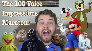 The 100 Voice Impressions Marathon [upl. by Nisotawulo]