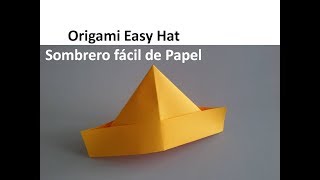 HOW TO MAKE A SIMPLE ORIGAMI HAT 🤠 DIY PAPER CRAFTS  Cómo Hacer un Sombrero de Papel Fácil [upl. by Catlee]