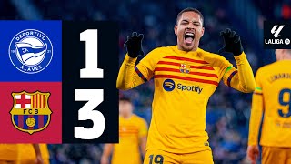 ALAVES 1 vs 3 FC BARCELONA  LALIGA 202324 MD23 [upl. by Sissie]