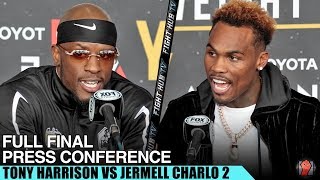 THE HILARIOUS TONY HARRISON VS JERMELL CHARLO 2 FULL FINAL PRESS CONFERENCE amp FACE OFF VIDEO [upl. by Yecats631]