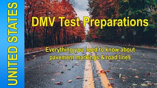 DMV Test Preparations – Road Markings amp Lines [upl. by Kinch]