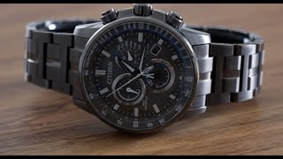 Citizen EcoDrive Perpetual Chrono AT Watch Review CB588755H E660 Movement [upl. by Otilopih]