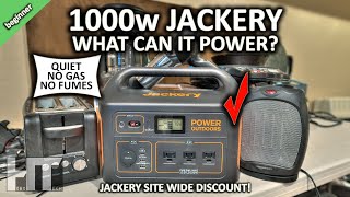 JACKERY 1000 Solar Generator REAL WORLD DEMO Site Wide Discount Coupon Promo Code [upl. by Gora]