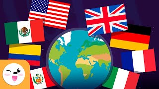 BANDERAS DEL MUNDO  Las banderas de EUROPA y AMÉRICA para niños  Recopilación [upl. by Lazare808]