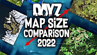 DAYZ MAP SIZE COMPARISON 2022 [upl. by Morry]