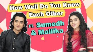 How Well Do You Know Each Other Ft Sumedh Mudgalkar amp Mallika Singh [upl. by Notyarb667]