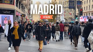 Madrid Spain 🇪🇸  Winter Walking Tour 4K 60FPS HDR [upl. by Worden]