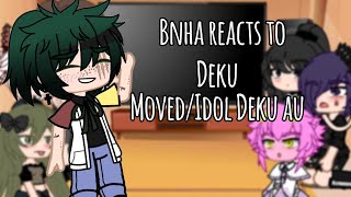 Bnha reacts to Deku  MovedIdol Au UwU Bkdk [upl. by Neram]