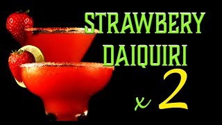 How To Make The Strawberry Daiquiri  Two Ways  Booze On The Rocks [upl. by Alleuqahs]