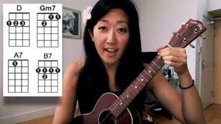 Dream a Little Dream of Me  Ukulele Tutorial  Barre chords pump strum [upl. by Nagaem]