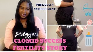 PREGNANT CLOMID SUCCESS  FERTILITY STORY [upl. by Newberry]