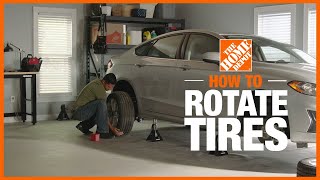 How to Rotate Tires  DIY Car Repairs  The Home Depot [upl. by Guyon759]