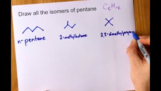 Draw All the Isomers of Pentane [upl. by Liatris601]