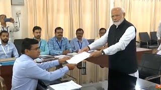 PM Modi files nomination from Varanasi accompanied by ministers allies [upl. by Henricks]