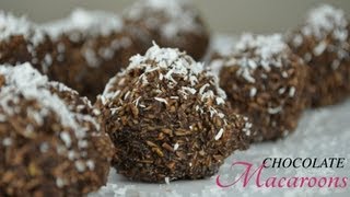 Easy No Bake Chocolate Macaroons  Raw Vegan Recipe [upl. by Maurey]