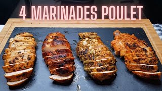 4 MARINADES EXPRESS POUR VOTRE POULET  FACILE ET RAPIDE [upl. by Nyrat504]