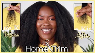 HOW TO TRIM YOUR OWN HAIR Natural Hair 4C  KandidKinks [upl. by Aynuat]