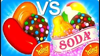 Candy Crush Saga VS Candy Crush Soda Saga Gameplay HD [upl. by Alyled]