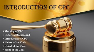 Introduction of Code of Civil Procedure 1908  CPC  Law Guru [upl. by Yrtnej]