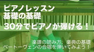 初心者でも30分で両手で弾ける！ピアノレッスン基礎の基礎「ベートーヴェン第九合唱」ピアノレッスン 入門 基礎 ソルフェージュ ピアノ初心者 [upl. by Ettena]