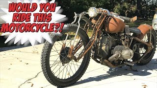 INSANE RAT ROD MOTORCYCLE BUILD  Mad Max BMW R75 would YOU ride it [upl. by Hachmann]