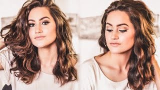 How To Easy Wavy Hairstyle Tutorial  Medium Length To Long [upl. by Rosina]