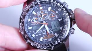 HOW TO SET THE TIME Citizen Promaster Skyhawk Time Setting U600 [upl. by Corrie944]