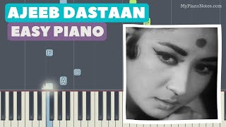 Ajeeb Dastan Hai Yeh 1960  Old Hindi Songs Piano Tutorial  Learn to Play  Lata Mangeshkar [upl. by Zollie75]