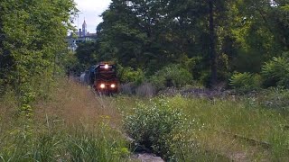 Abandoned railroad track restored to operation  Fall River MA [upl. by Alwitt]