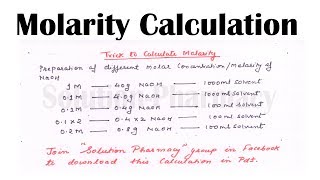 How to Calculate Molarity With Tricks  How to Calculate Molarity  Molarity Calculation Tricks [upl. by Anaitsirhc]