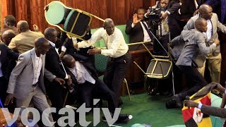 Uganda Parliament Fights Continue For Second Day In A Row [upl. by Hospers]