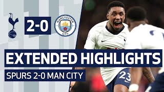 EXTENDED HIGHLIGHTS  SPURS 20 MAN CITY  Bergwijn amp Son goals beat City [upl. by Heti]