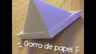 COMO HACER UN GORRO DE PAPELpapiroflxia [upl. by Eva]