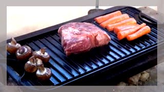 Our BEST TIPS For Using the Lodge Cast Iron Grill Griddle Combo [upl. by Thorin147]