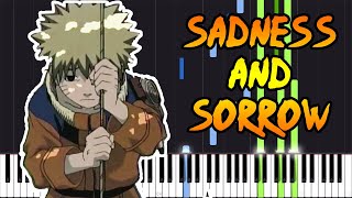 Sadness and Sorrow  Naruto Piano Tutorial Synthesia [upl. by Rairb]