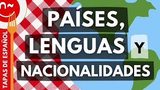 Países lenguas y nacionalidades en español  Tapas de español A1 [upl. by Relyuhcs]