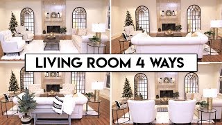 4 LIVING ROOM LAYOUT IDEAS  Easy Transformation [upl. by Vas]