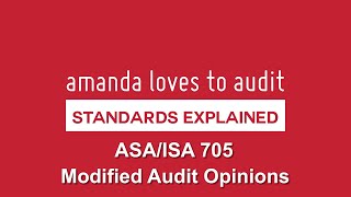 The auditor’s options when giving a MODIFIED AUDIT OPINION  ASAISA705 [upl. by Ardnasxela]