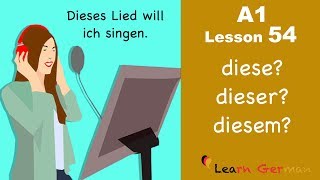 A1  Lesson 54  Demonstrativartikel quotdiesquot  Demonstrative article quotdiesquot  Learn German [upl. by Chapnick]