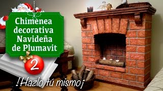 Decoración de Navidad  Chimenea Falsa de Plumavit  Manualidades  Christmas decoration [upl. by Gawain470]