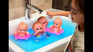 Baby Dolls Swimming in the Sink [upl. by Stillmann]