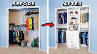 DIY Closet Organization with Shelving and Drawers [upl. by Jollenta]