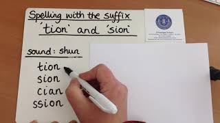 Yr4 Spelling Suffix tion and sion [upl. by Nnaaihtnyc]