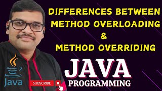 DIFFERENCES BETWEEN METHOD OVERLOADING AND OVERRIDING  JAVA PROGRAMMING [upl. by Kowatch366]