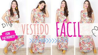 Tutorial VESTIDO SÚPER FÁCIL Y SIN PATRONES  Maxivestido vestido corto o blusa tú eliges 💙 [upl. by Munster]